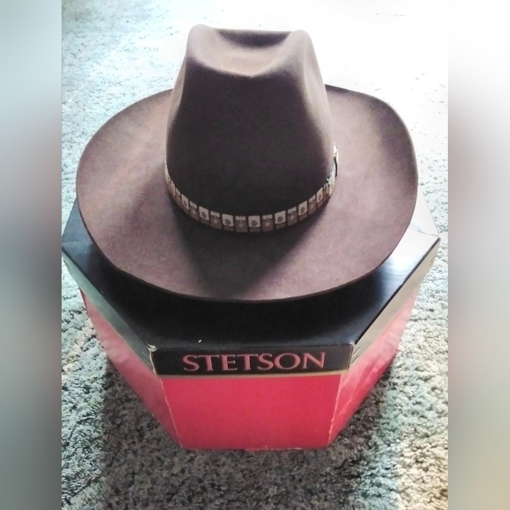 Stetson Brown Men's Hat with Decorative Band